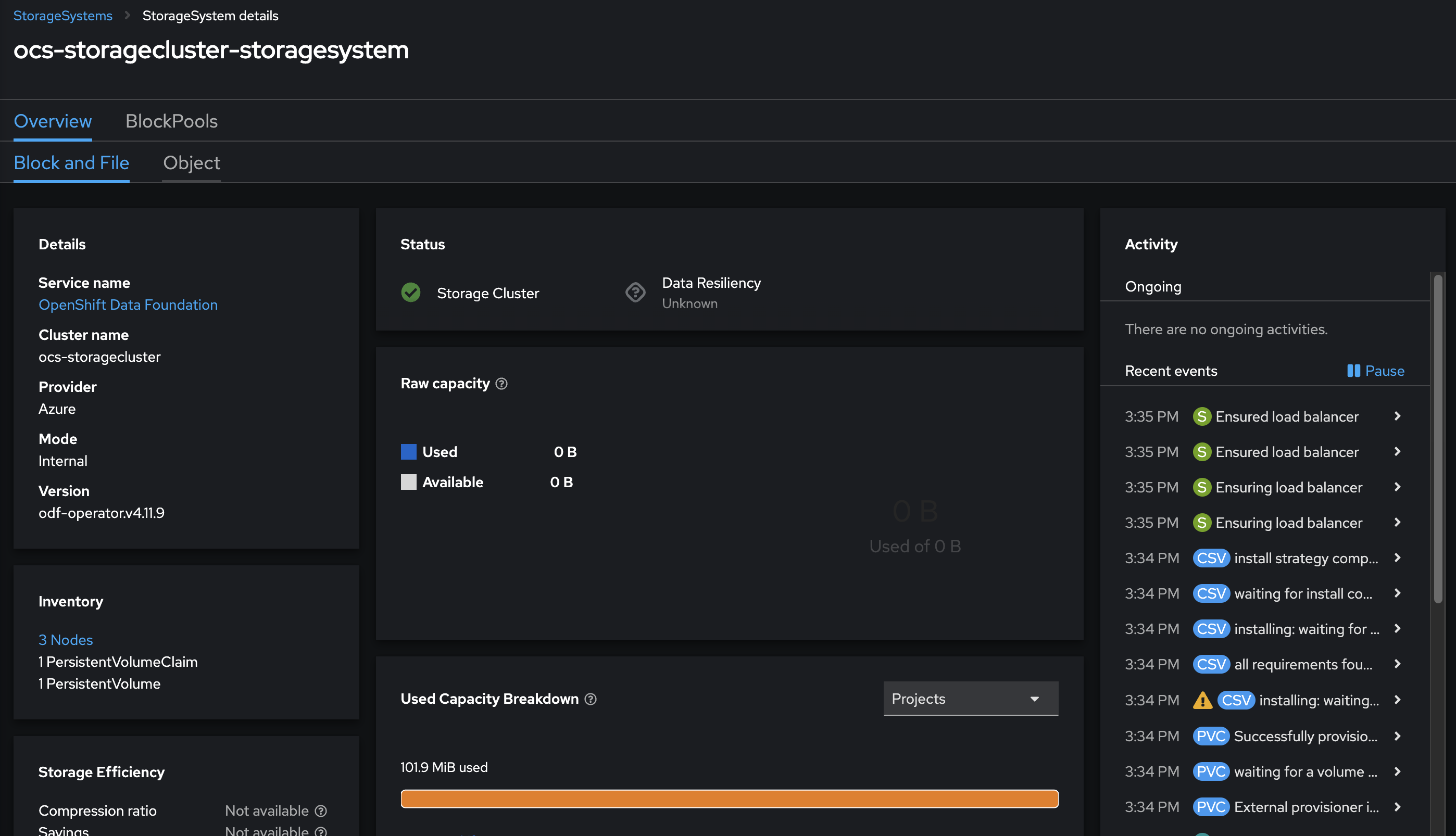 ODF Dashboard